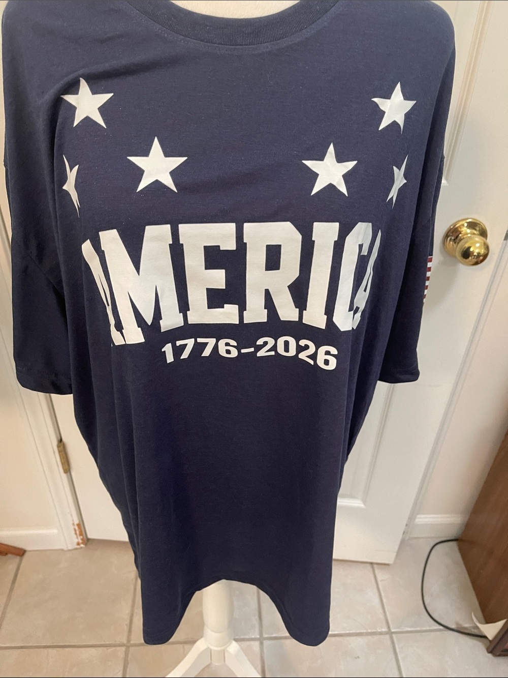 Navy 'AMERICA 1776-2026 Graphic Tee  2xl